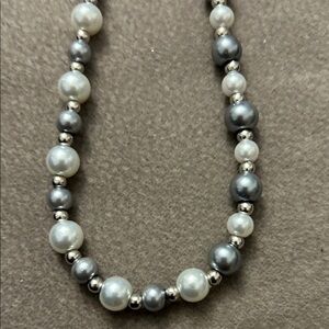 Casetify Silver and Gray Pearl phone strap